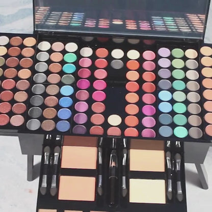180 Colors Eyes Shadow Blush Set Personalized Piano-shaped Makeup Palette Box